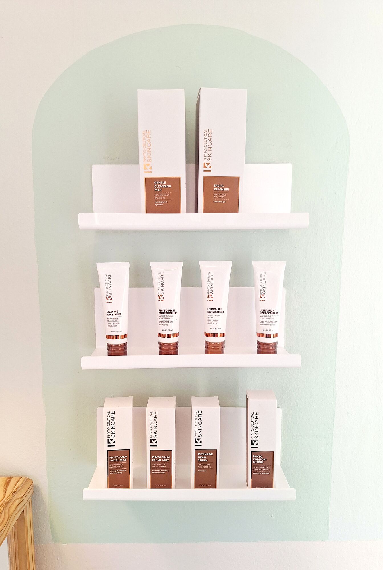 Fraai skincare products on display